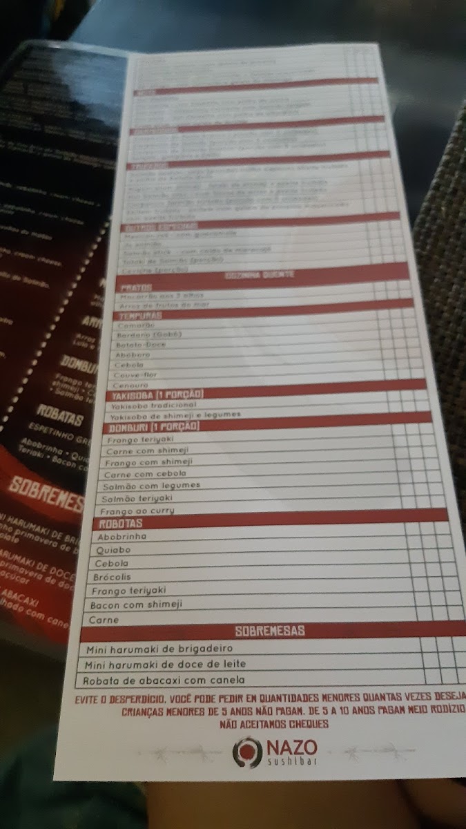 Menu Nazo Japanese Food - Asa Norte-10