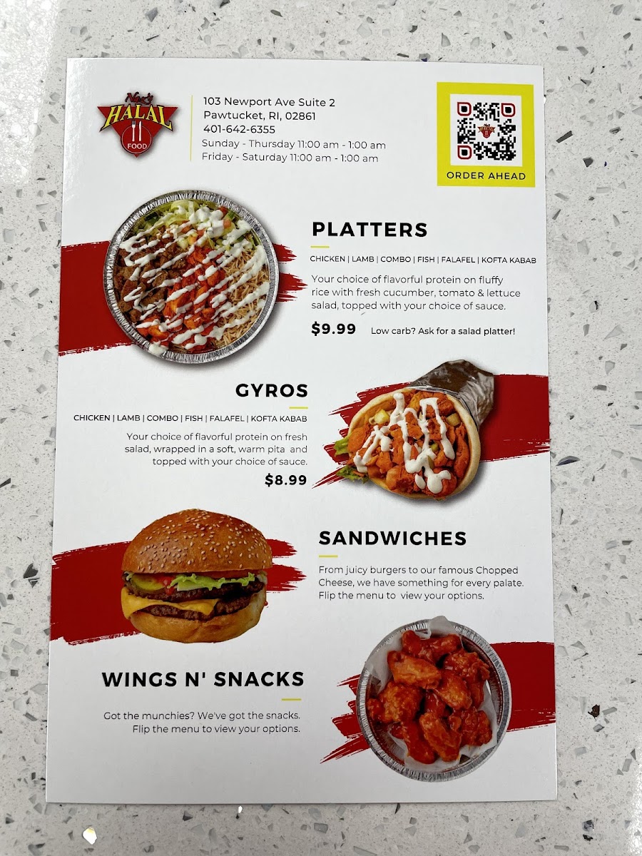 Menu Naz's Halal Food - Pawtucket-1