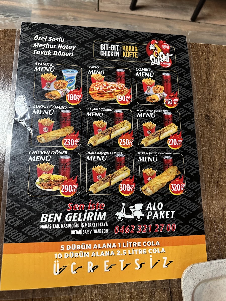 Menu Öncü Döner Trabzon-1
