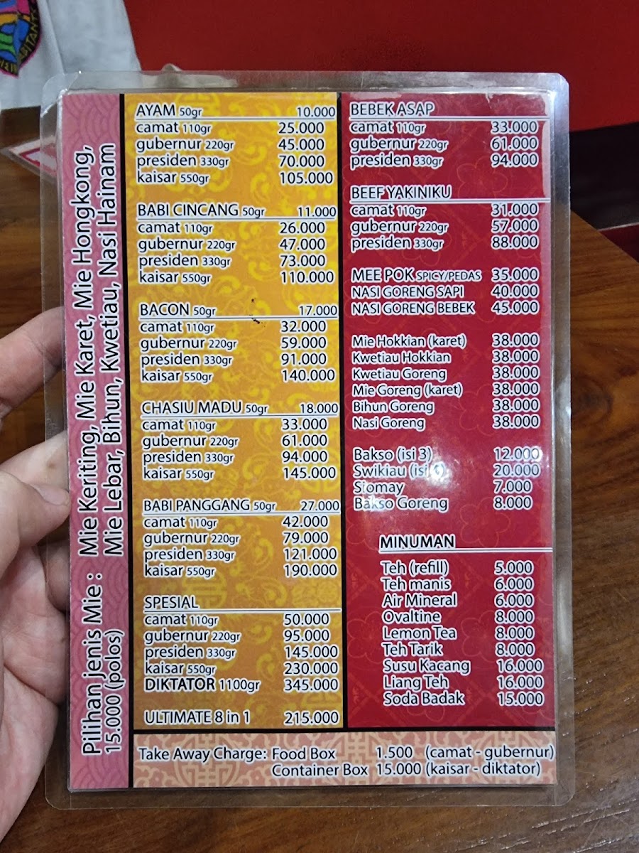 Menu Ncek Legenda Noodle Bar, Kelapa Gading-9