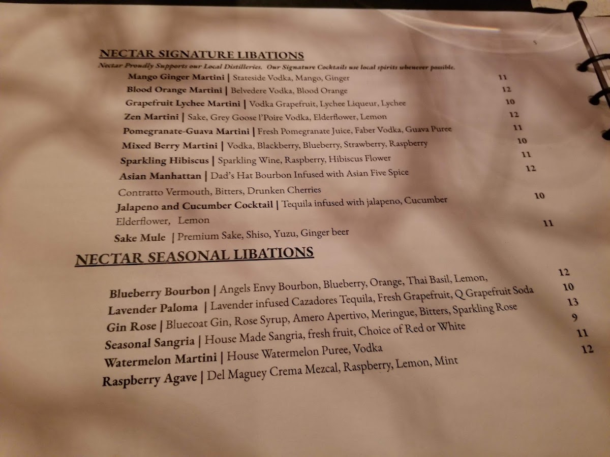 Menu Nectar Restaurant & Lounge-10