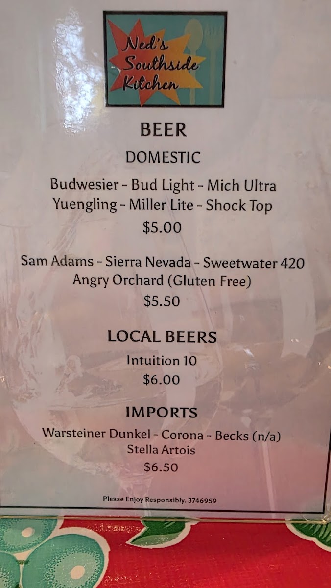 Menu Ned's Southside Kitchen-10