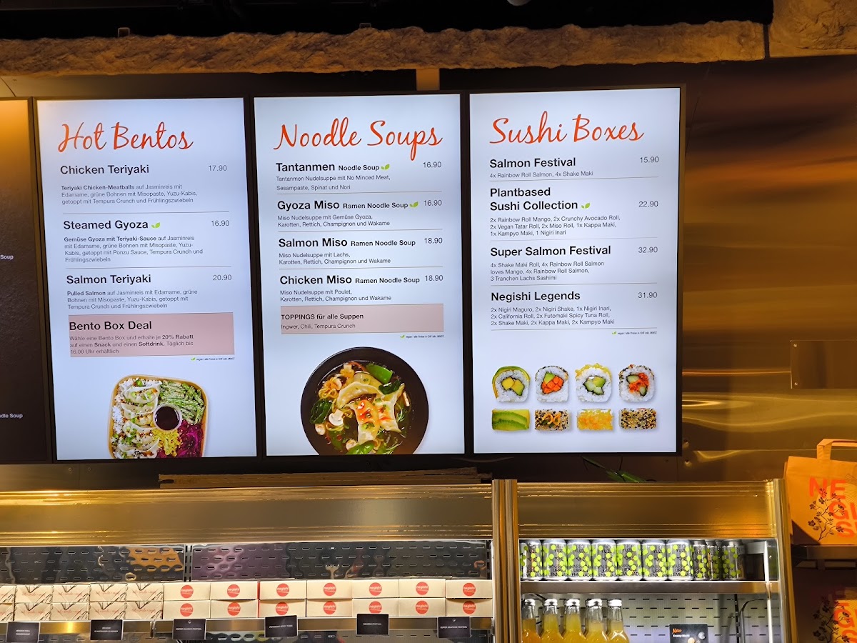 Menu Negishi Sushi Bar, Zürich Hb-2