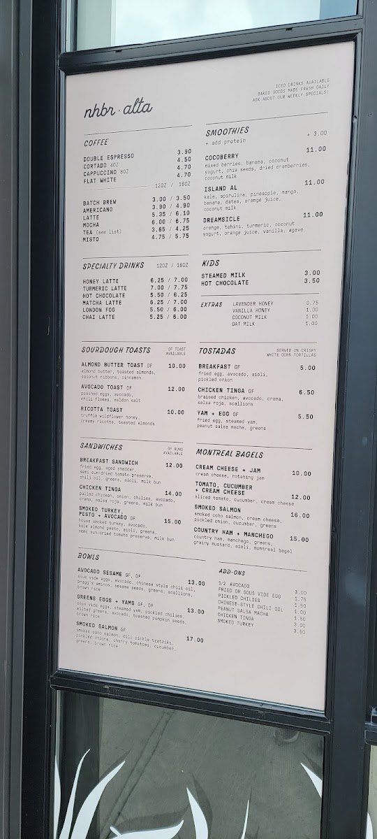 Menu Neighbour Coffee - Altadore-3