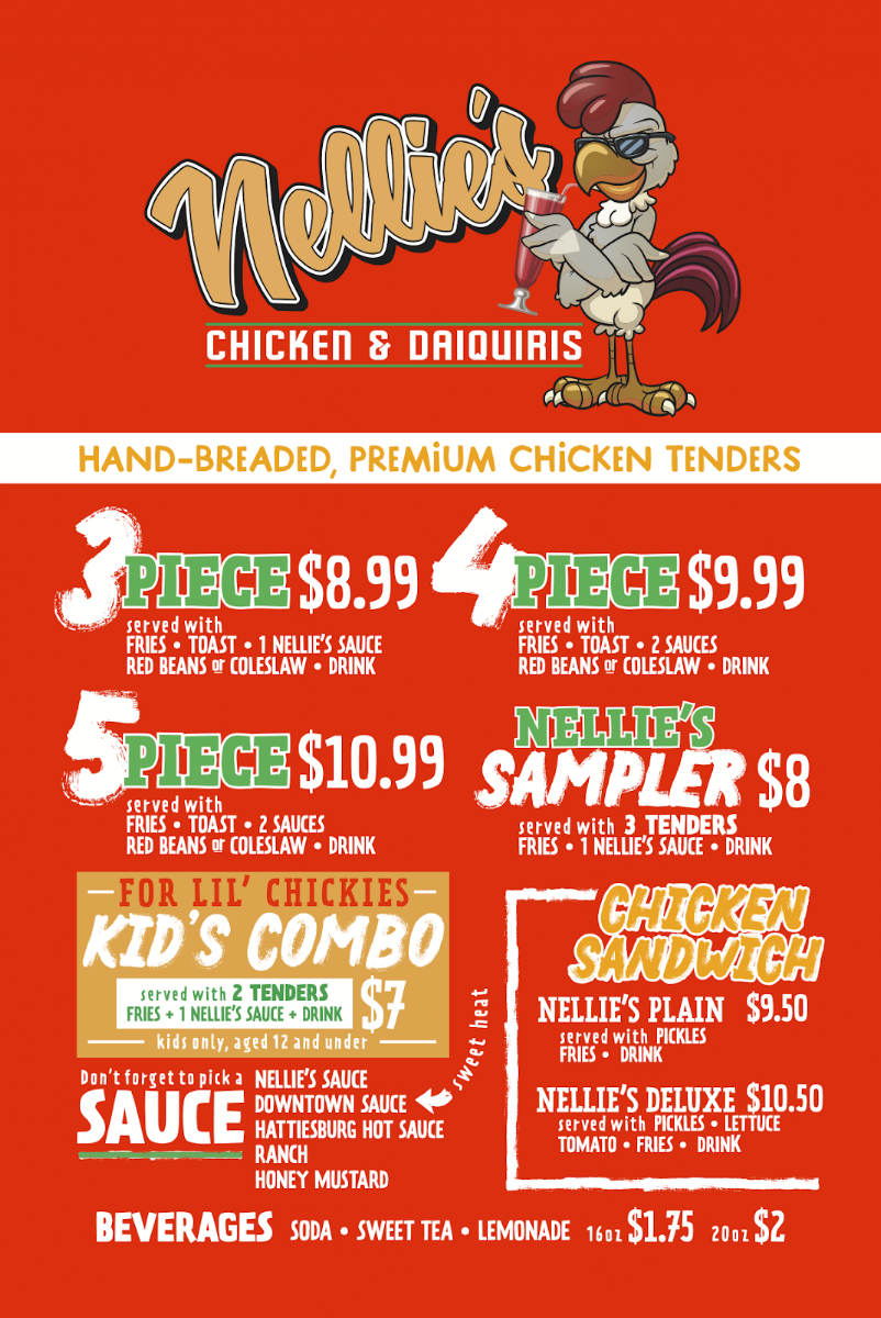Menu Nellie's Chicken And Daiquiris-1