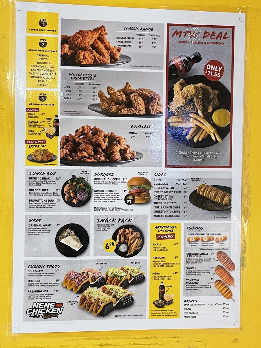 Menu Nene Chicken Macquarie-7