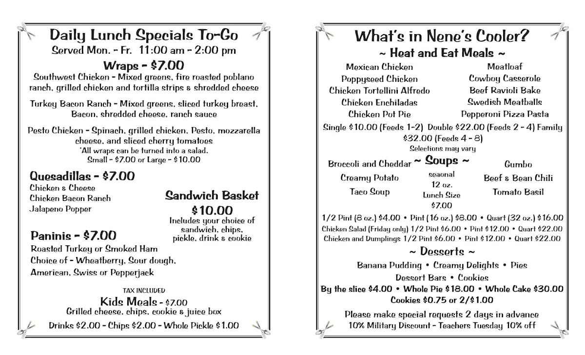 Menu Nene’S Dishes-1
