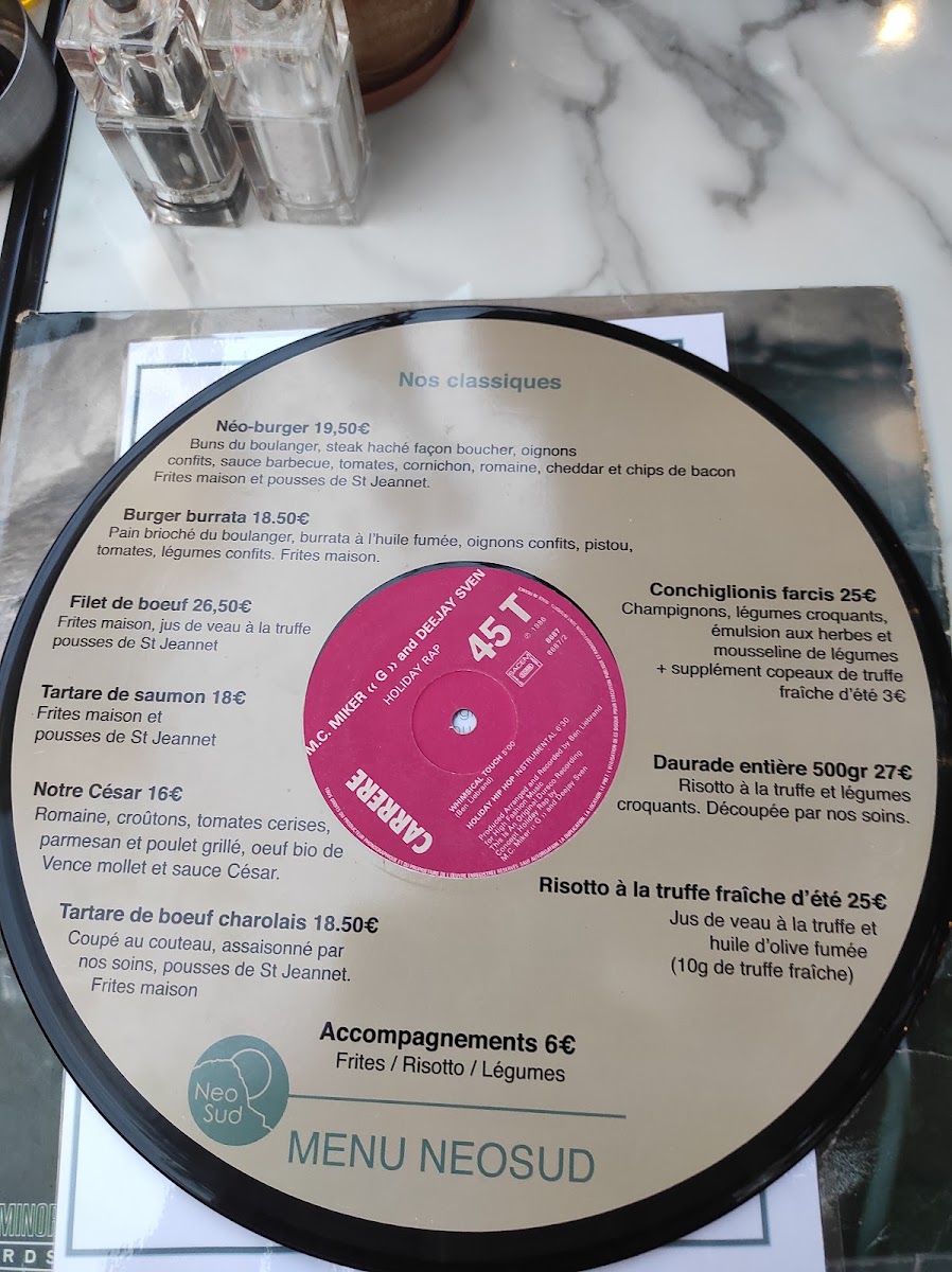 Menu Neosud-9