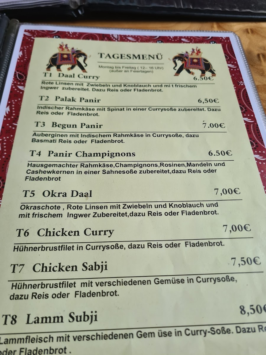 Menu Neu Delhi-2
