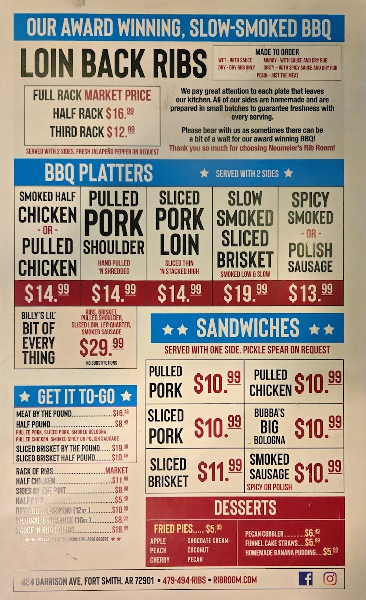 Menu Neumeier's Rib Room-1