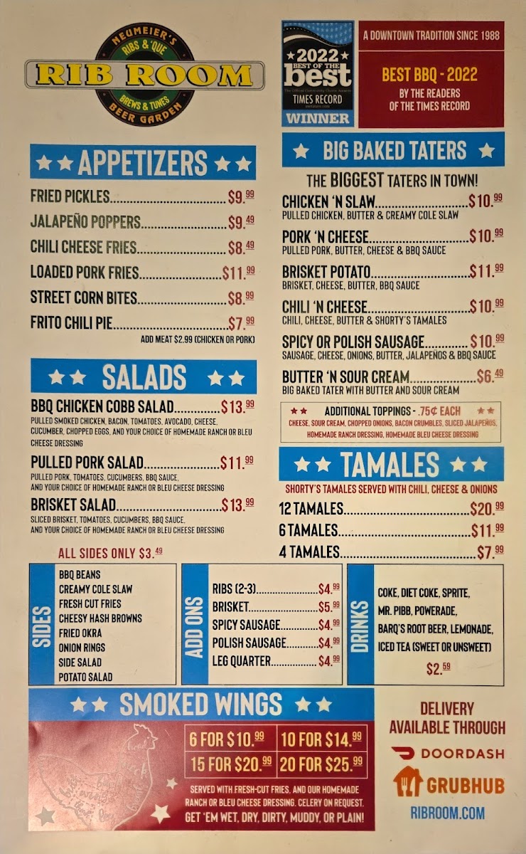 Menu Neumeier's Rib Room-2
