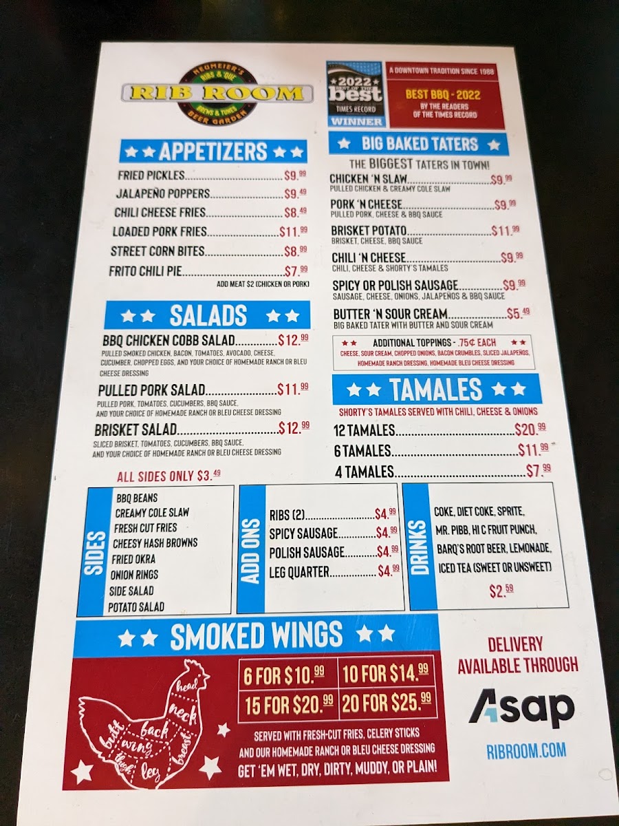 Menu Neumeier's Rib Room-9