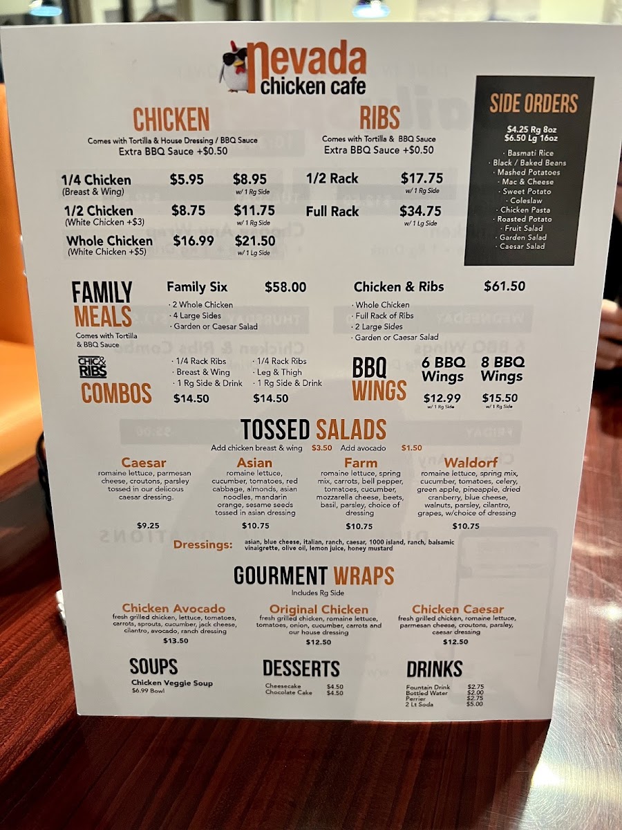 Menu Nevada Chicken Cafe-1
