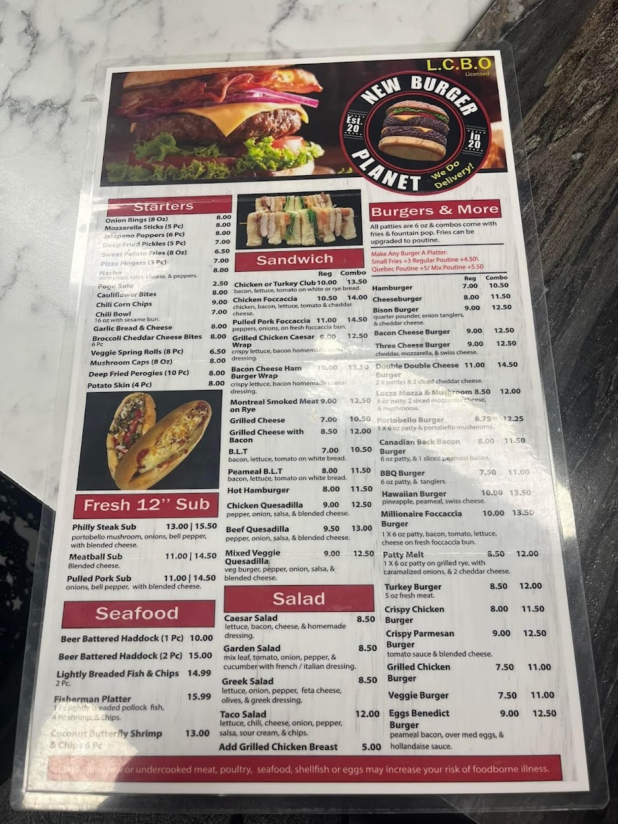 Menu New Burger Planet Inc.-10