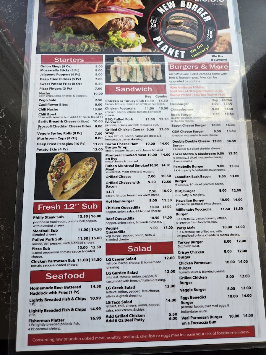 Menu New Burger Planet Inc.-9