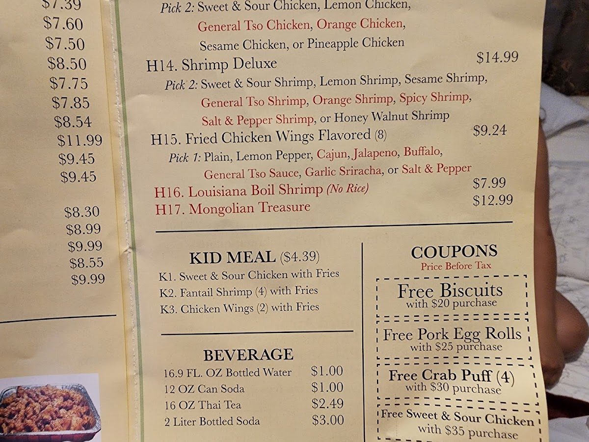 Menu New China Garden-4