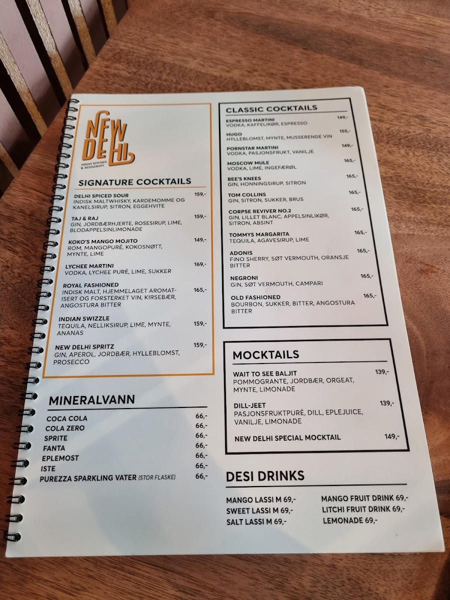 Menu New Delhi-9