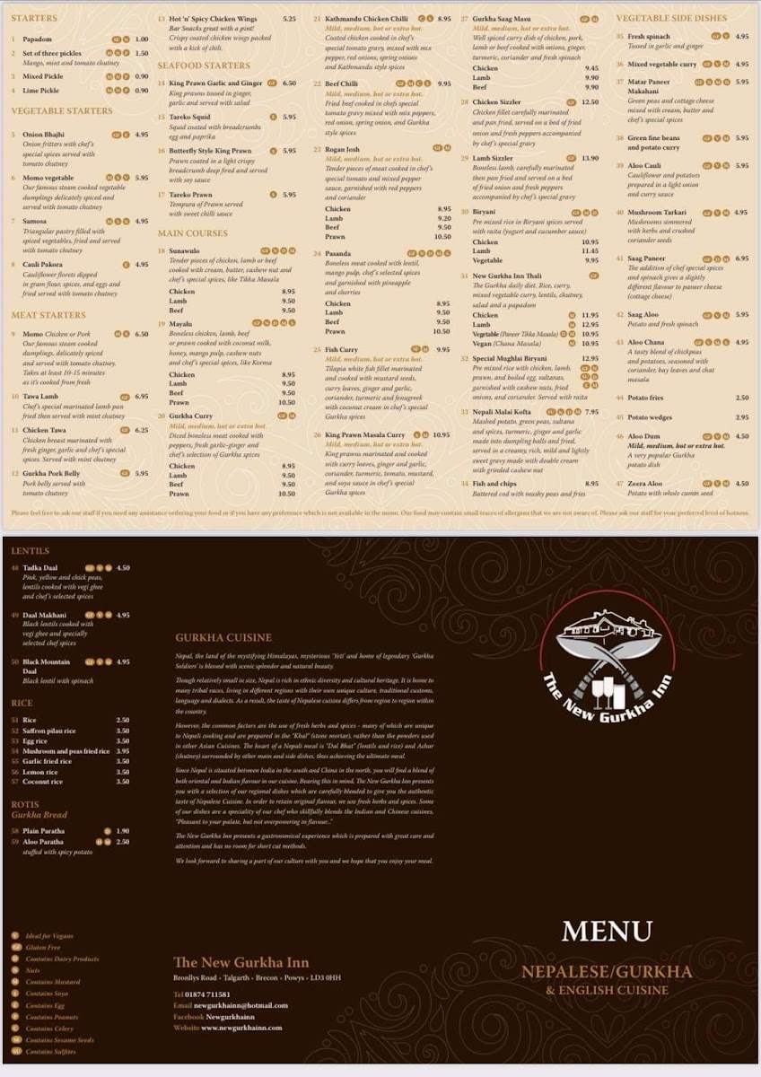 Menu New Gurkha Inn-1