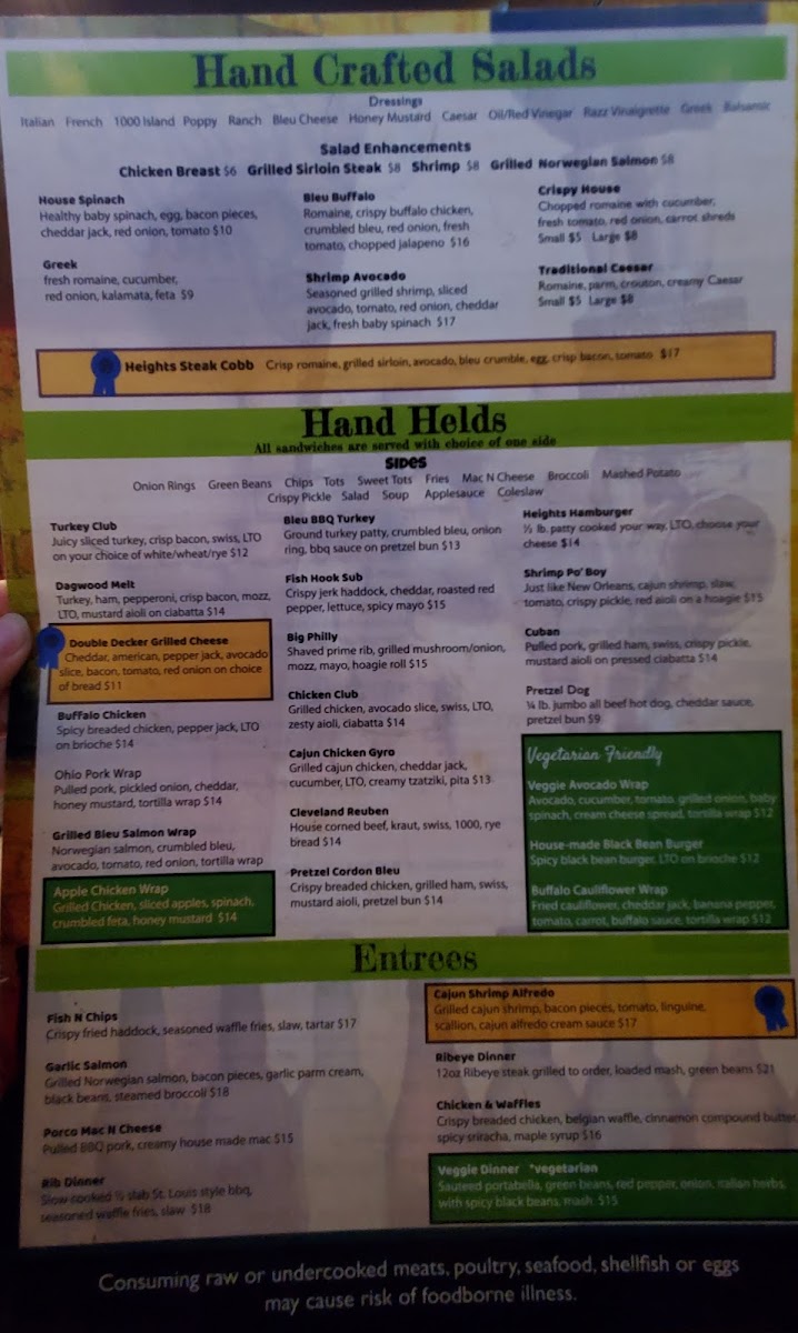 Menu New Heights Grill-1
