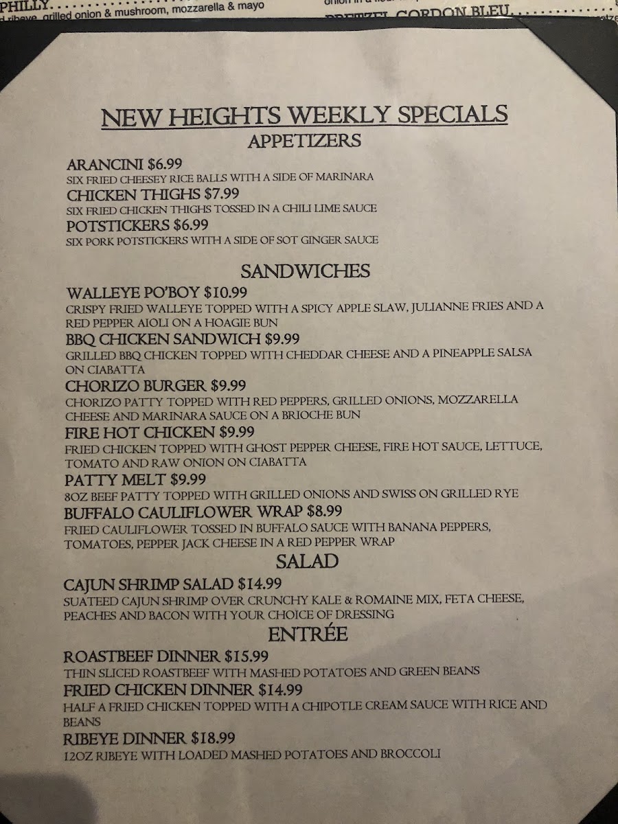Menu New Heights Grill-2