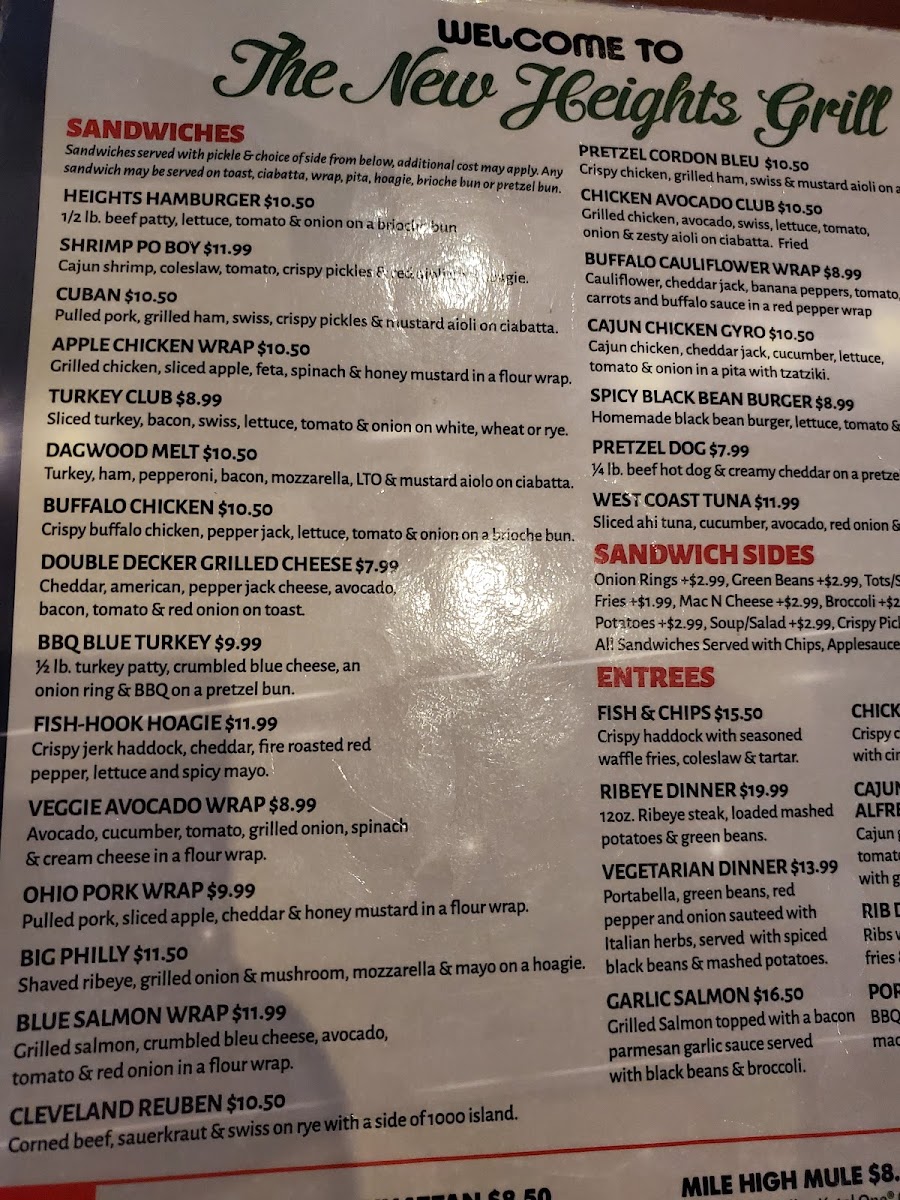 Menu New Heights Grill-4