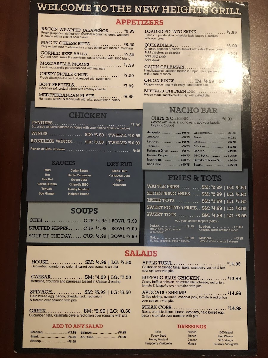 Menu New Heights Grill-5