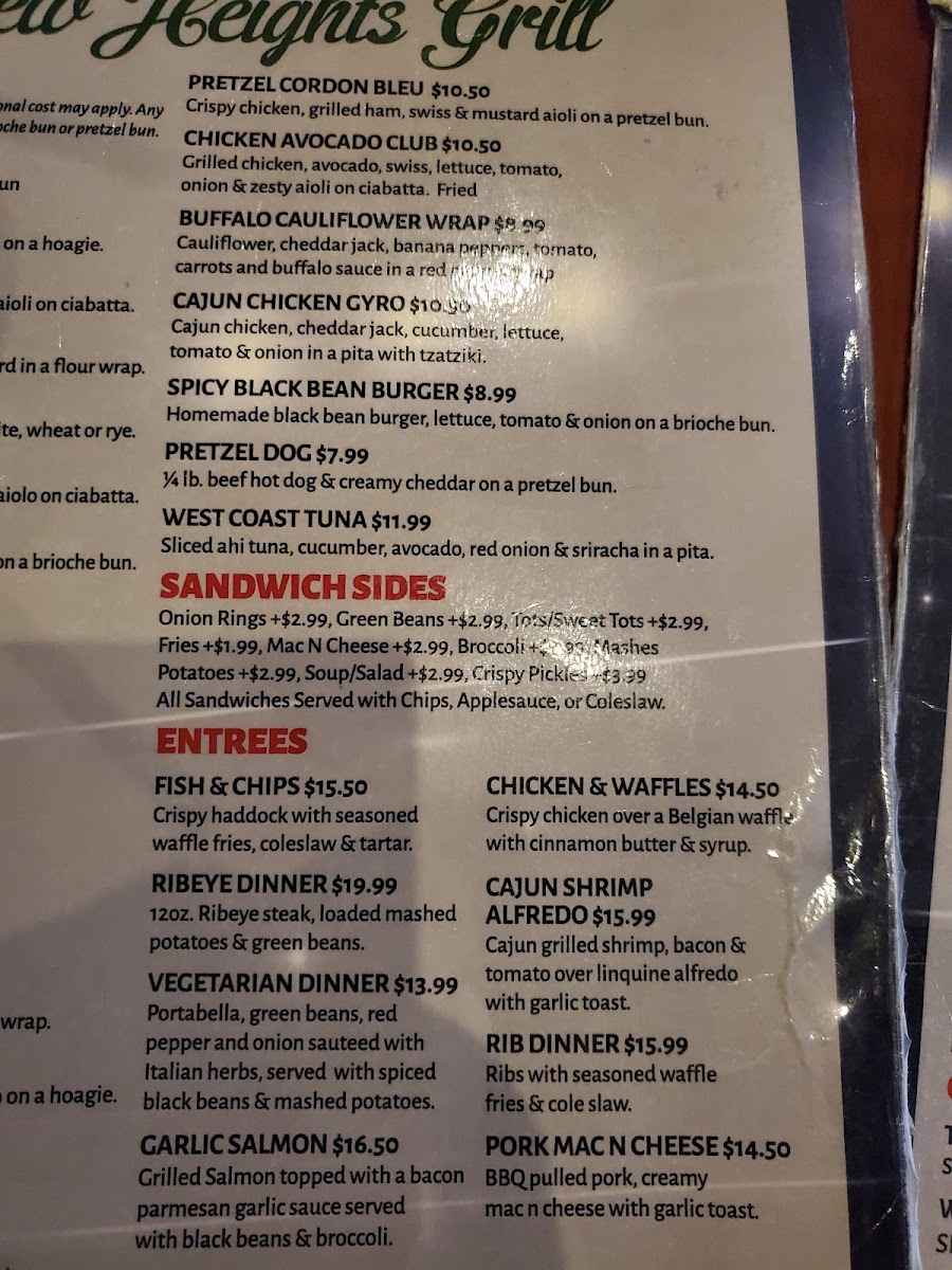 Menu New Heights Grill-9