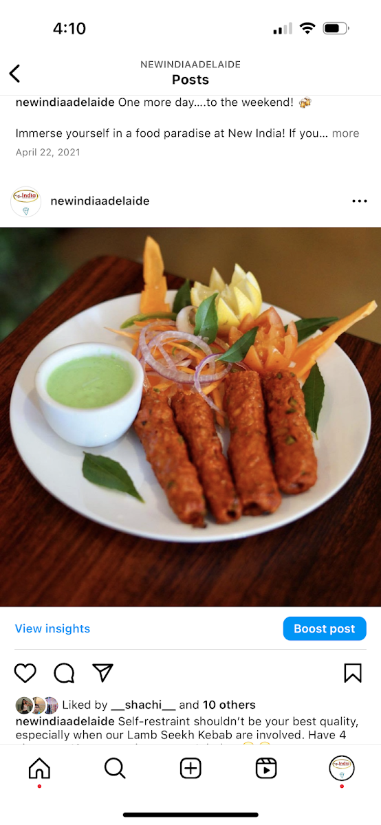 Menu New India Restaurant - Northern Indian Restaurant Adelaide Cbd-2
