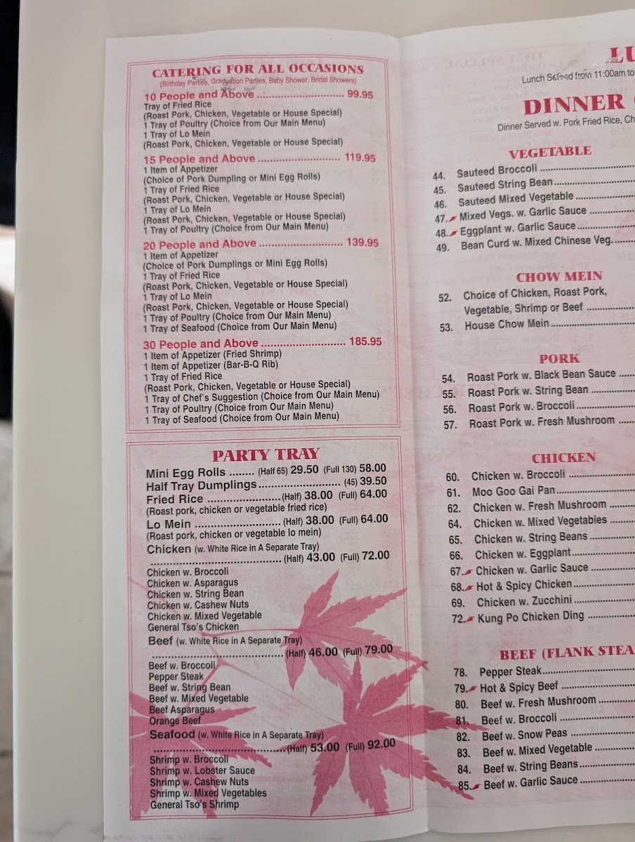 Menu New King Dragon-1