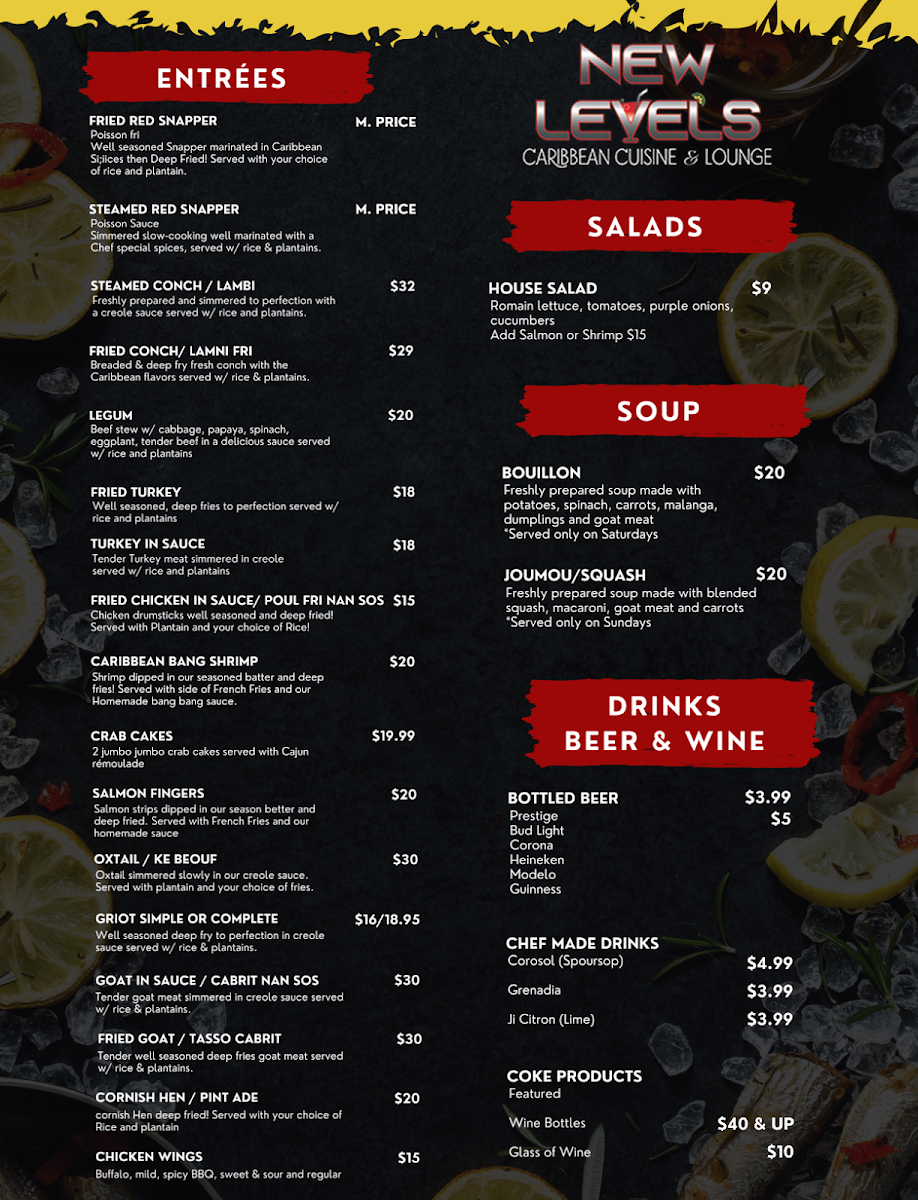 Menu New Level's Bar & Grill-3