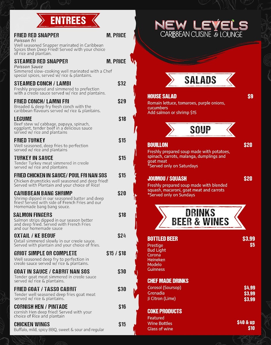 Menu New Level's Bar & Grill-4