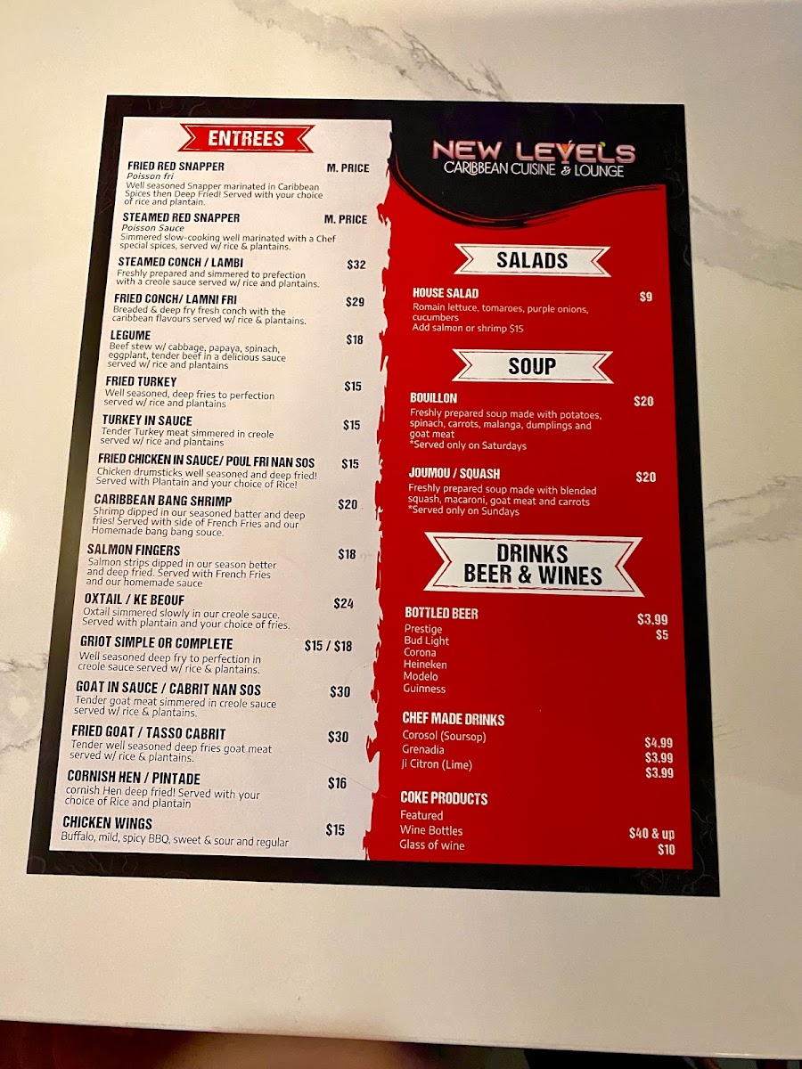 Menu New Level's Bar & Grill-5