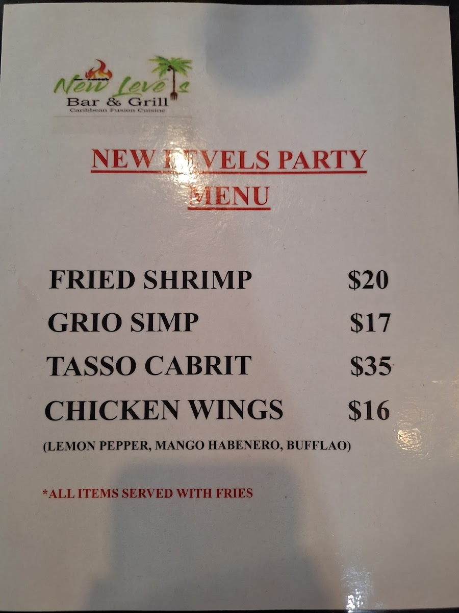 Menu New Level's Bar & Grill-6