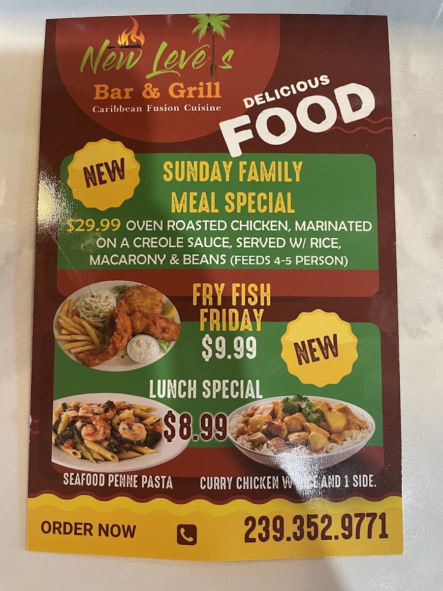 Menu New Level's Bar & Grill-8