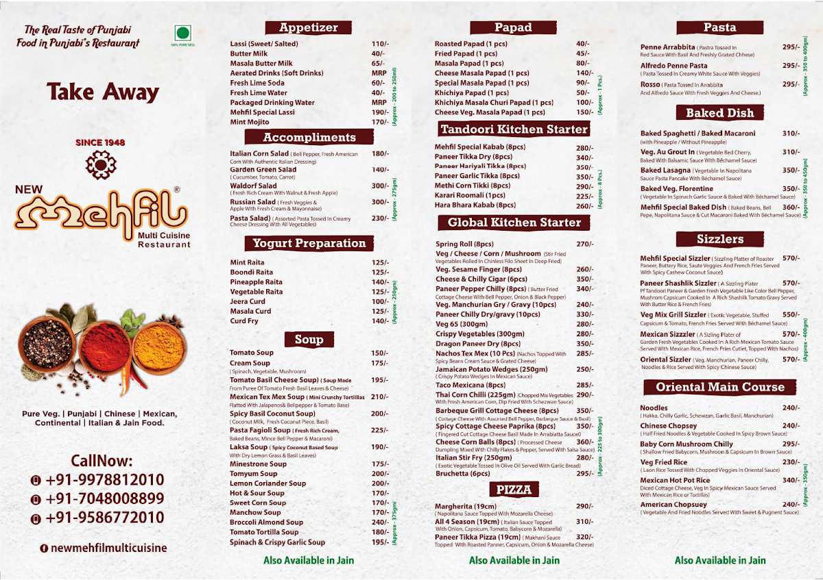 Menu New Mehfil Multicuisine Restaurant-2