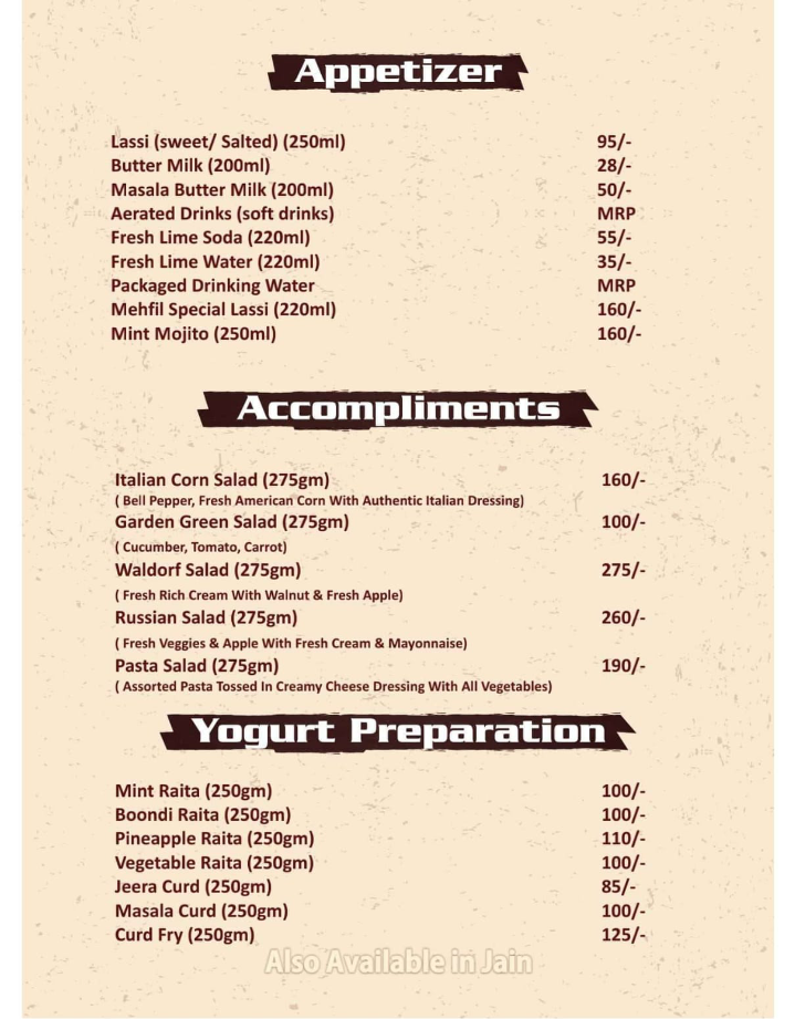 Menu New Mehfil Multicuisine Restaurant-3