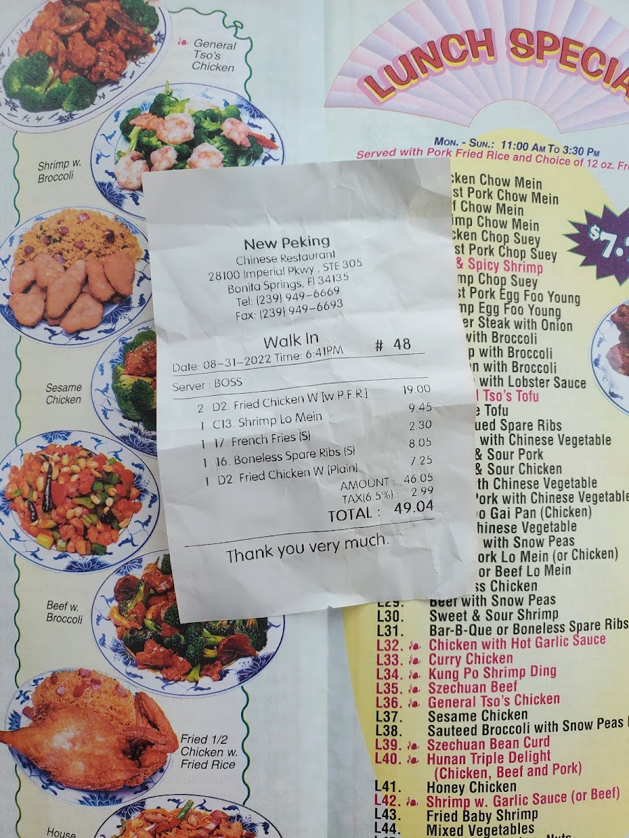 Menu New Peking-1