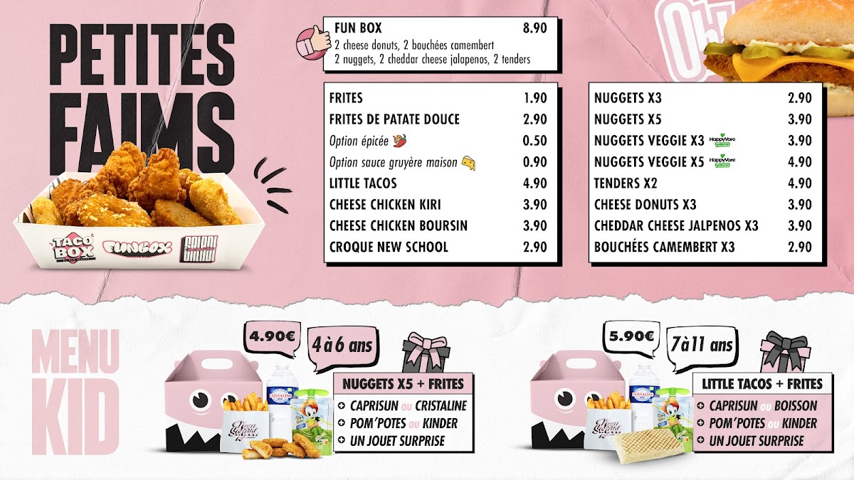 Menu New School Tacos - Cannes-4