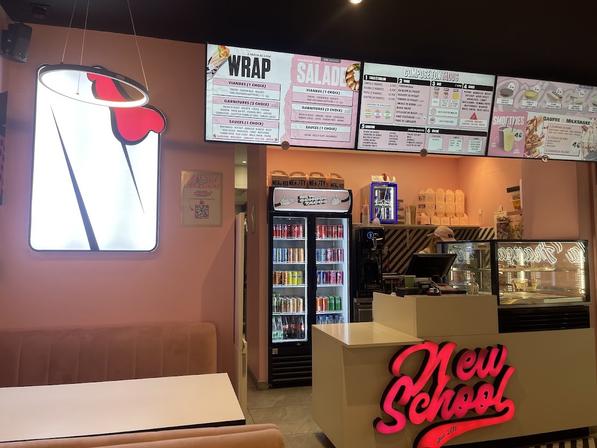 Menu New School Tacos - Cannes-6