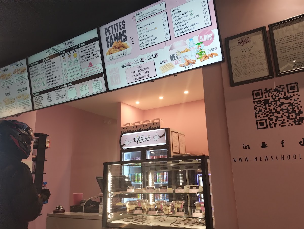 Menu New School Tacos - Cannes-7