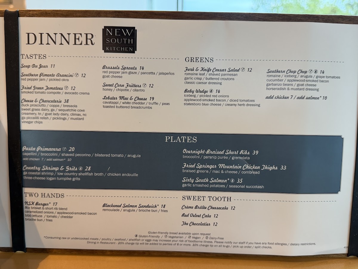 Menu New South Kitchen-1