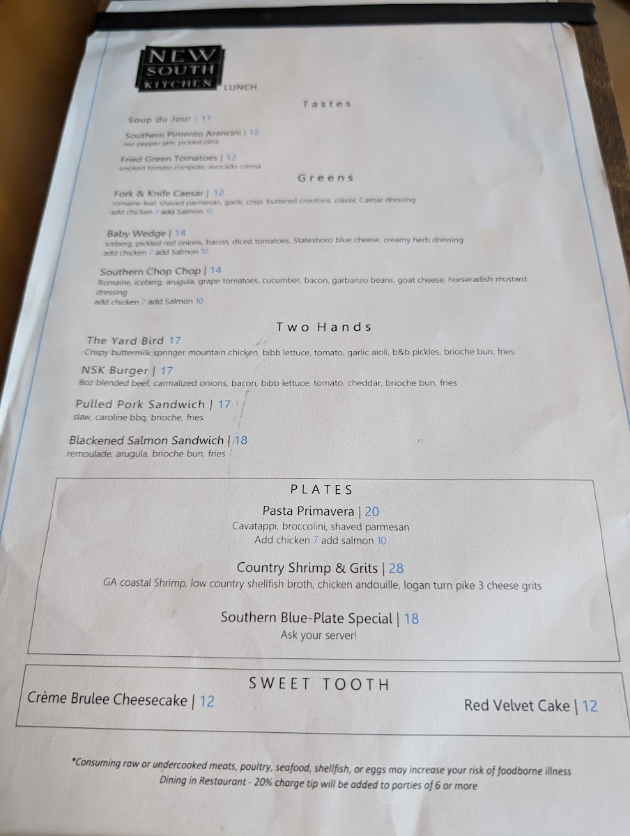 Menu New South Kitchen-3