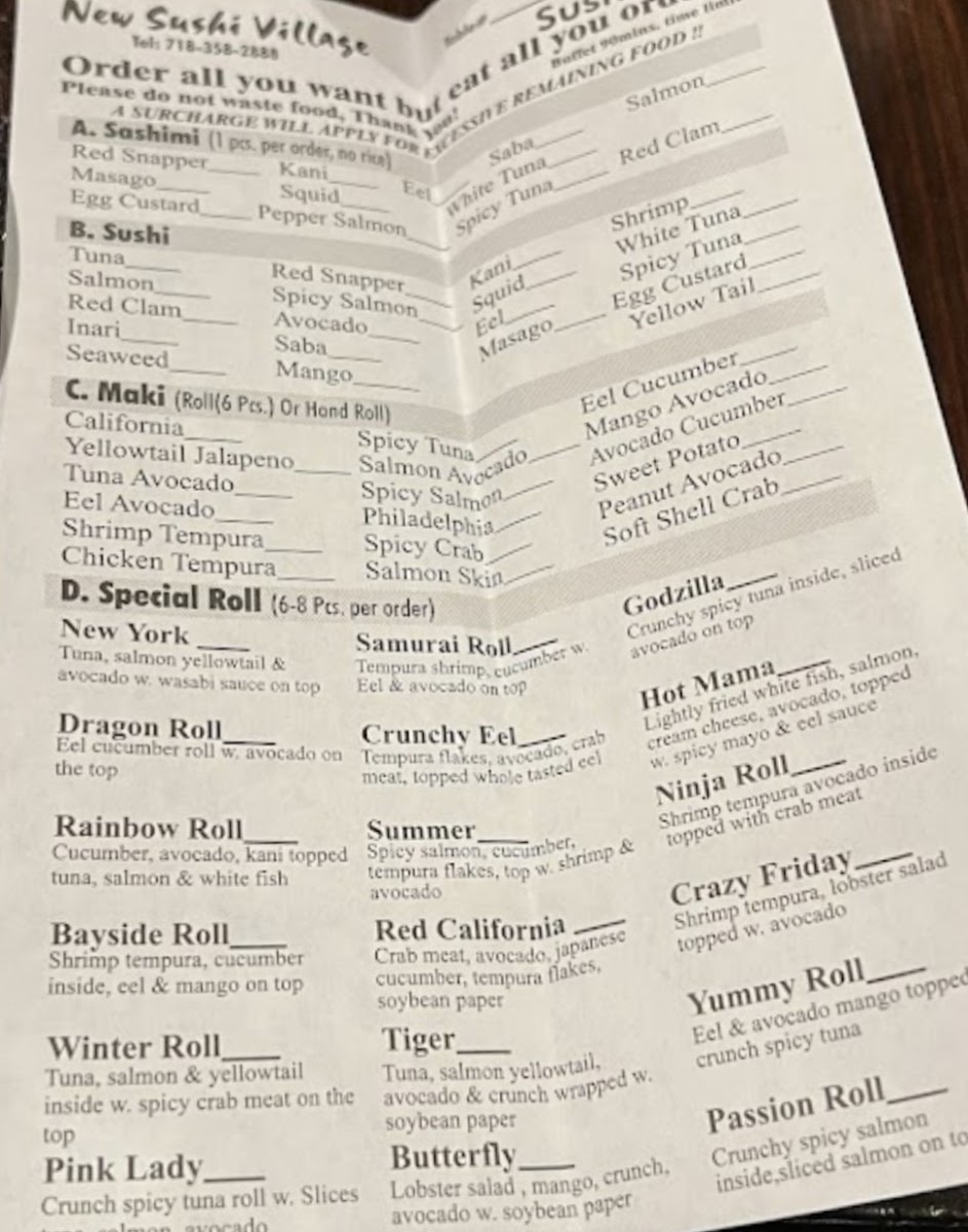 Menu New Sushi Village-9