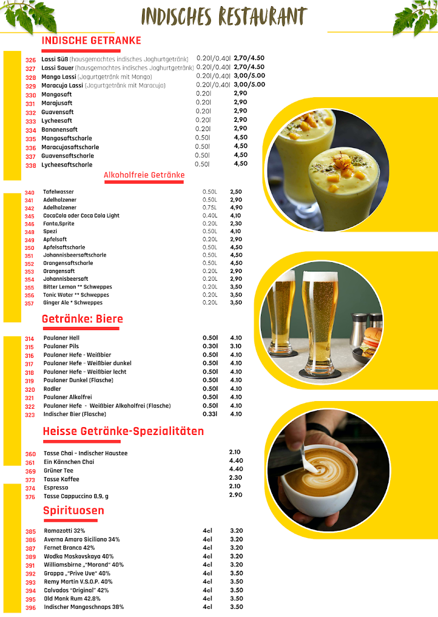 Menu New Taj Mahal Indisches Restaurant-1