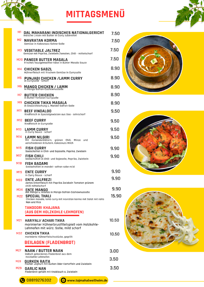 Menu New Taj Mahal Indisches Restaurant-3
