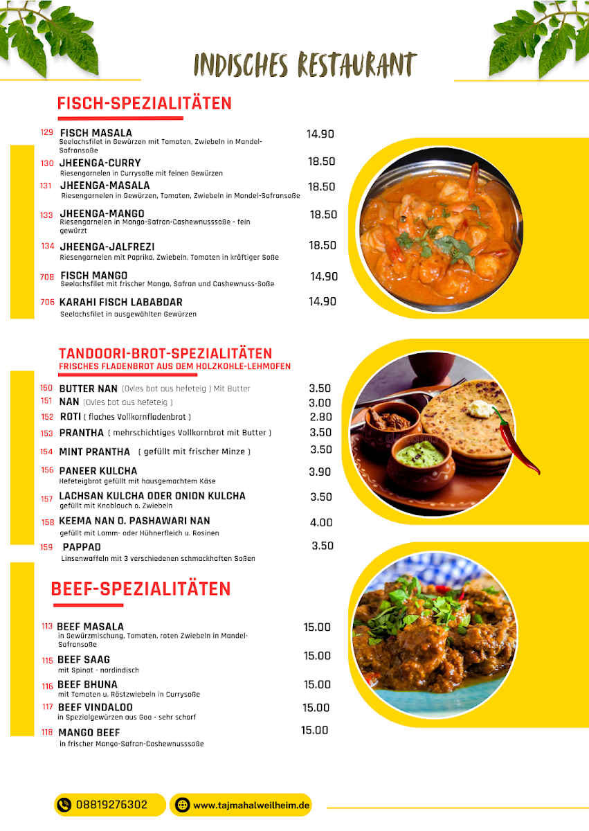 Menu New Taj Mahal Indisches Restaurant-4