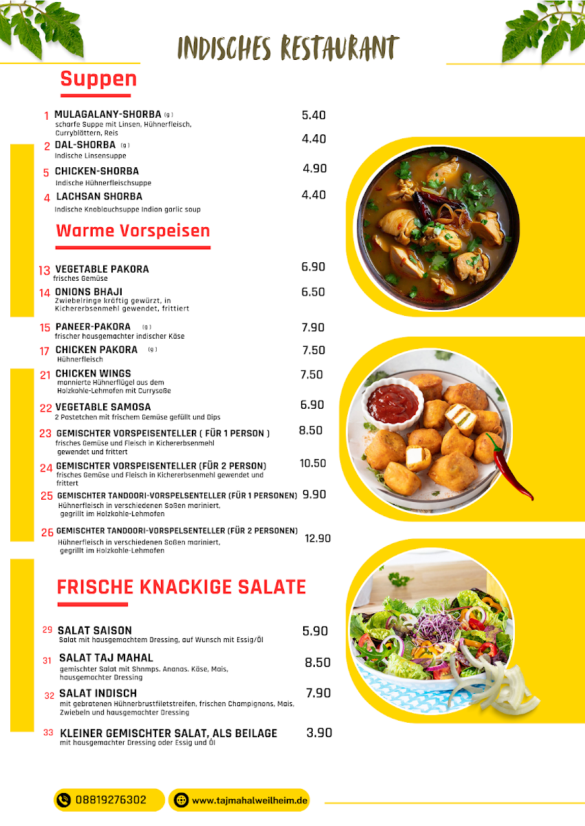 Menu New Taj Mahal Indisches Restaurant-6