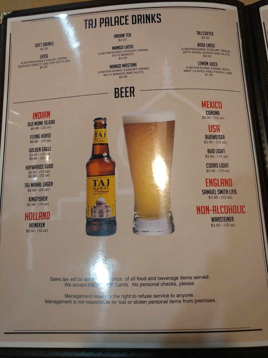 Menu New Taj Palace Indian Restaurant Bakersfield-10