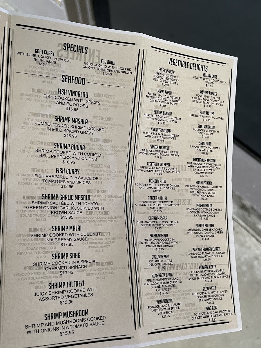 Menu New Taj Palace Indian Restaurant Bakersfield-3