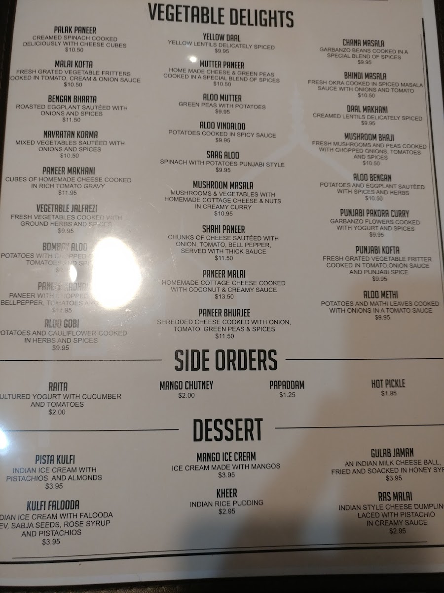 Menu New Taj Palace Indian Restaurant Bakersfield-9